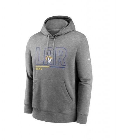 Men's Heathered Gray Los Angeles Rams City Code Club Fleece Pullover Hoodie $35.70 Sweatshirt