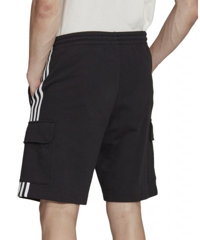 Men's 3-Stripes Trefoil Cargo French Terry Shorts Black $33.00 Shorts