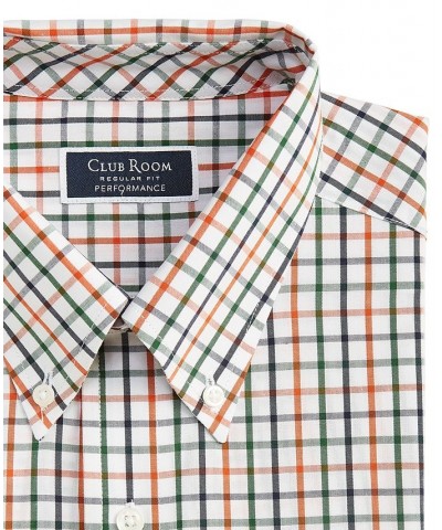 Men's Regular Fit Mulo Plaid Cotton Dress Shirt White $17.00 Dress Shirts