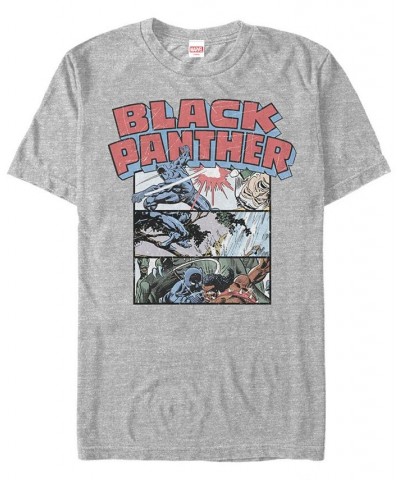 Marvel Men's Black Panther Collage Short Sleeve T-Shirt Gray $16.45 T-Shirts