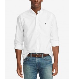 Men's Big and Tall Classic Fit Garment-Dyed Long-Sleeve Oxford Shirt White $56.70 Shirts