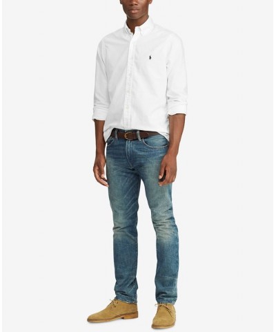 Men's Big and Tall Classic Fit Garment-Dyed Long-Sleeve Oxford Shirt White $56.70 Shirts