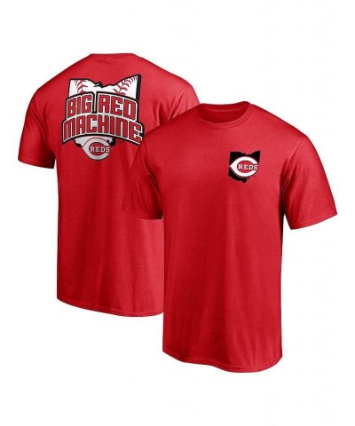 Men's Red Cincinnati Reds Hometown Collection Big Red Machine Logo T-shirt $25.19 T-Shirts