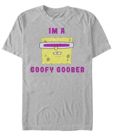 Men's Goober SpongeBob Short Sleeve Crew T-shirt Silver $18.19 T-Shirts