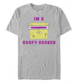 Men's Goober SpongeBob Short Sleeve Crew T-shirt Silver $18.19 T-Shirts