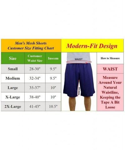 Men's Active Training Modern-Fit Moisture-Wicking Colorblocked Mesh Basketball Shorts PD01 $13.63 Shorts