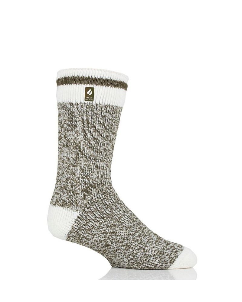 Men's Jeffrey Cream Block Twist Crew Sock Green $11.60 Socks