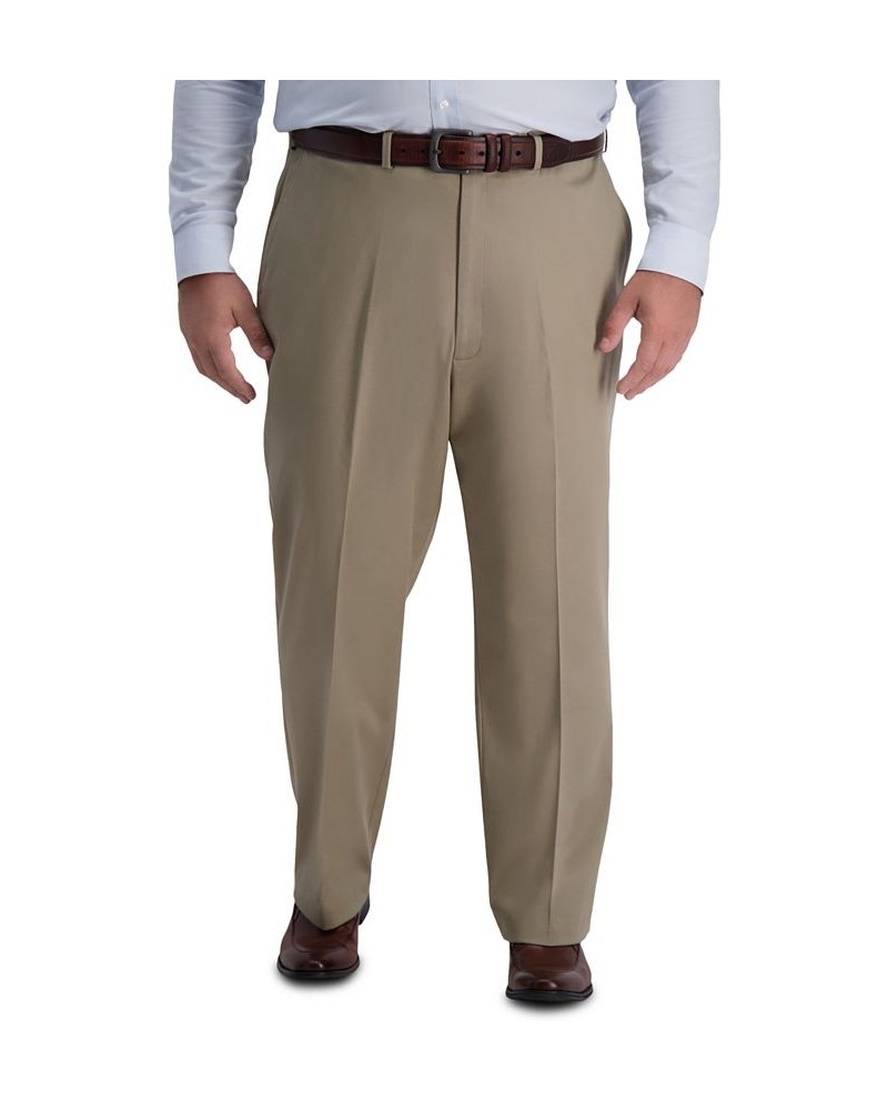 Men's Big & Tall Iron Free Premium Khaki Classic-Fit Flat Front Pant Med Khaki $23.10 Pants