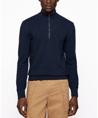 BOSS Men's Regular-Fit Sweater Blue $49.05 Sweaters