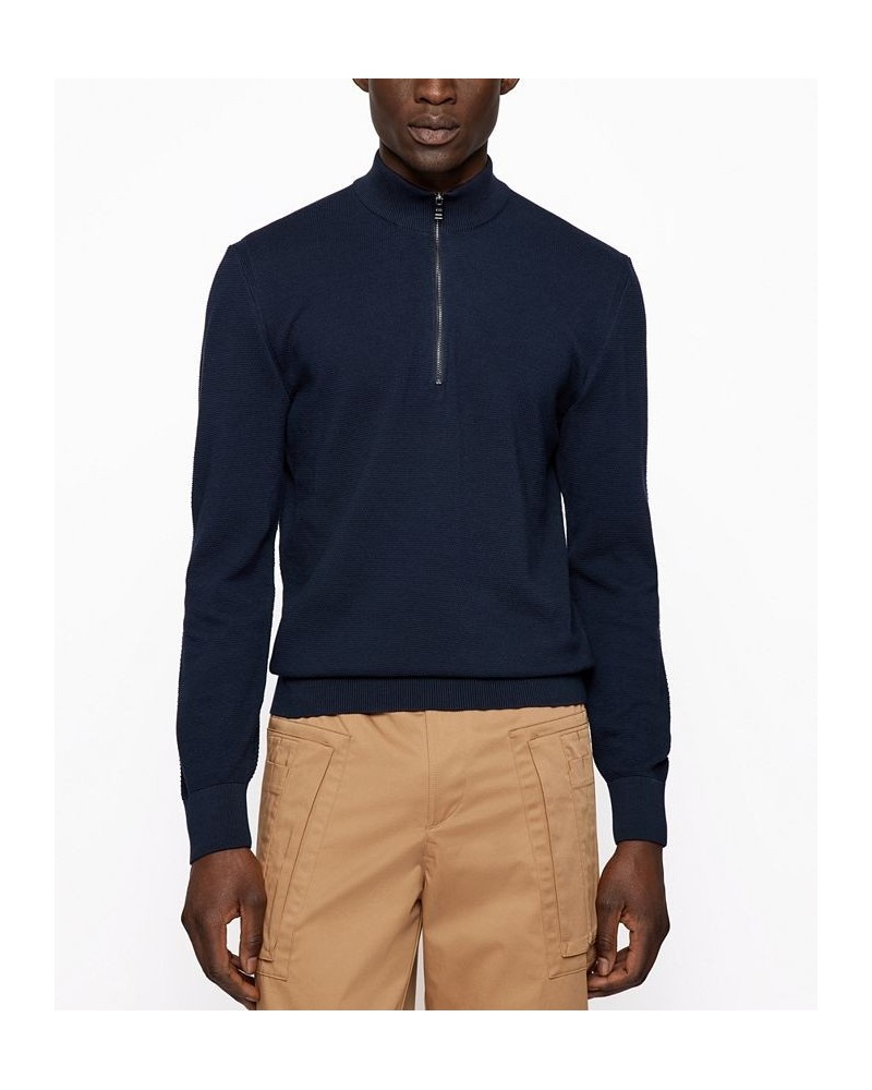 BOSS Men's Regular-Fit Sweater Blue $49.05 Sweaters