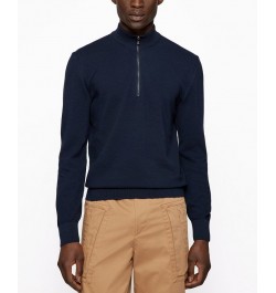 BOSS Men's Regular-Fit Sweater Blue $49.05 Sweaters