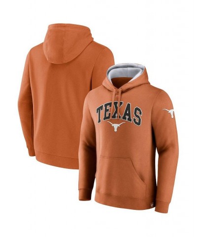 Men's Branded Burnt Orange Texas Longhorns Arch and Logo Tackle Twill Pullover Hoodie $24.00 Sweatshirt