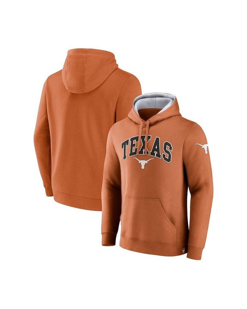 Men's Branded Burnt Orange Texas Longhorns Arch and Logo Tackle Twill Pullover Hoodie $24.00 Sweatshirt