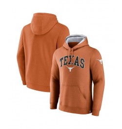 Men's Branded Burnt Orange Texas Longhorns Arch and Logo Tackle Twill Pullover Hoodie $24.00 Sweatshirt