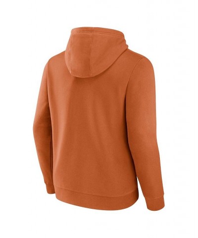 Men's Branded Burnt Orange Texas Longhorns Arch and Logo Tackle Twill Pullover Hoodie $24.00 Sweatshirt