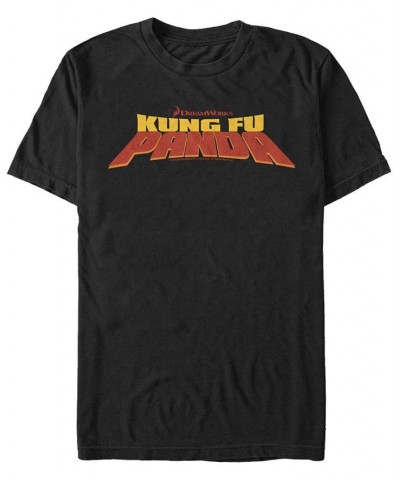 Kung Fu Panda Men's Chest Logo Short Sleeve T-Shirt Black $20.64 T-Shirts