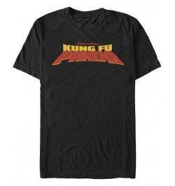 Kung Fu Panda Men's Chest Logo Short Sleeve T-Shirt Black $20.64 T-Shirts