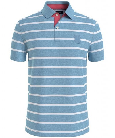 Men's Classic Fit Striped Short-Sleeve Ivy Polo Shirt PD04 $25.33 Polo Shirts