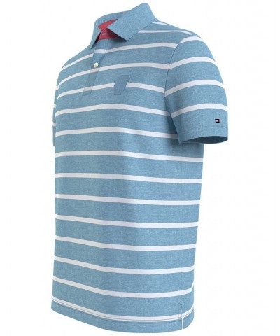 Men's Classic Fit Striped Short-Sleeve Ivy Polo Shirt PD04 $25.33 Polo Shirts