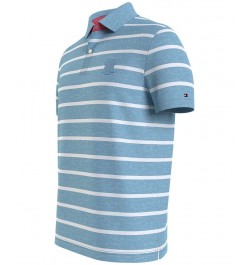 Men's Classic Fit Striped Short-Sleeve Ivy Polo Shirt PD04 $25.33 Polo Shirts