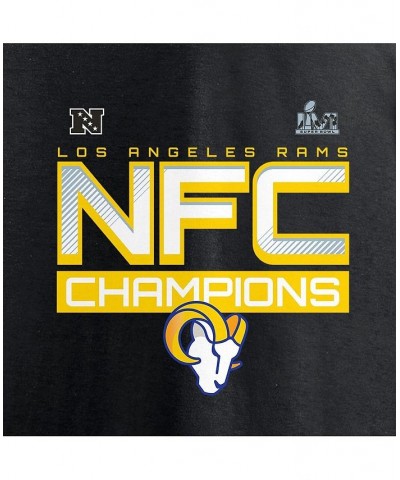 Men's Branded Black Los Angeles Rams 2021 NFC Champions Iconic Slant Long Sleeve T-shirt $16.20 T-Shirts