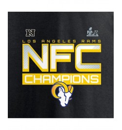 Men's Branded Black Los Angeles Rams 2021 NFC Champions Iconic Slant Long Sleeve T-shirt $16.20 T-Shirts