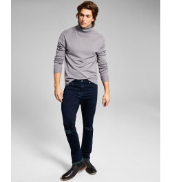 Men's Solid Turtleneck Sweater Gray $19.06 Sweaters