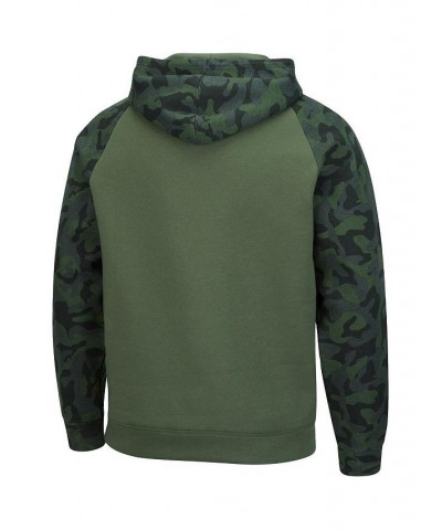 Men's Olive, Camo Indiana Hoosiers OHT Military-Inspired Appreciation Raglan Pullover Hoodie $41.24 Sweatshirt