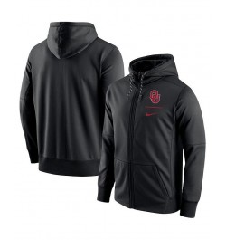 Men's Black Oklahoma Sooners Logo Stack Performance Full-Zip Hoodie $36.90 Sweatshirt