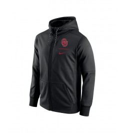 Men's Black Oklahoma Sooners Logo Stack Performance Full-Zip Hoodie $36.90 Sweatshirt