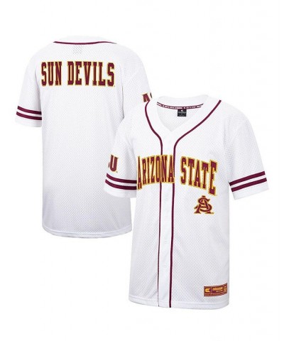 Men's White and Maroon Arizona State Sun Devils Free Spirited Baseball Jersey $27.84 Jersey