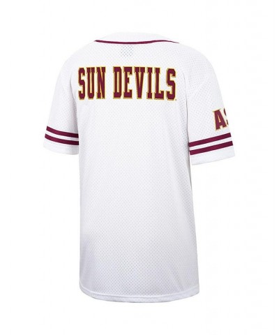 Men's White and Maroon Arizona State Sun Devils Free Spirited Baseball Jersey $27.84 Jersey