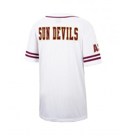 Men's White and Maroon Arizona State Sun Devils Free Spirited Baseball Jersey $27.84 Jersey