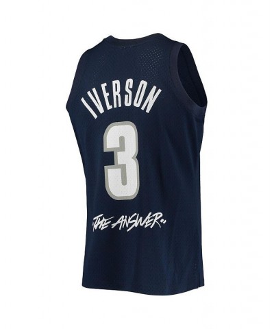 Men's Allen Iverson Navy Georgetown Hoyas The Answer Replica Jersey $55.20 Jersey