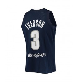 Men's Allen Iverson Navy Georgetown Hoyas The Answer Replica Jersey $55.20 Jersey