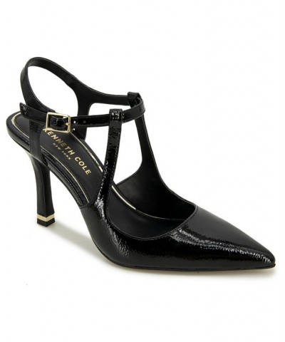 Women's Romi Ankle Sling Pumps Black $66.72 Shoes