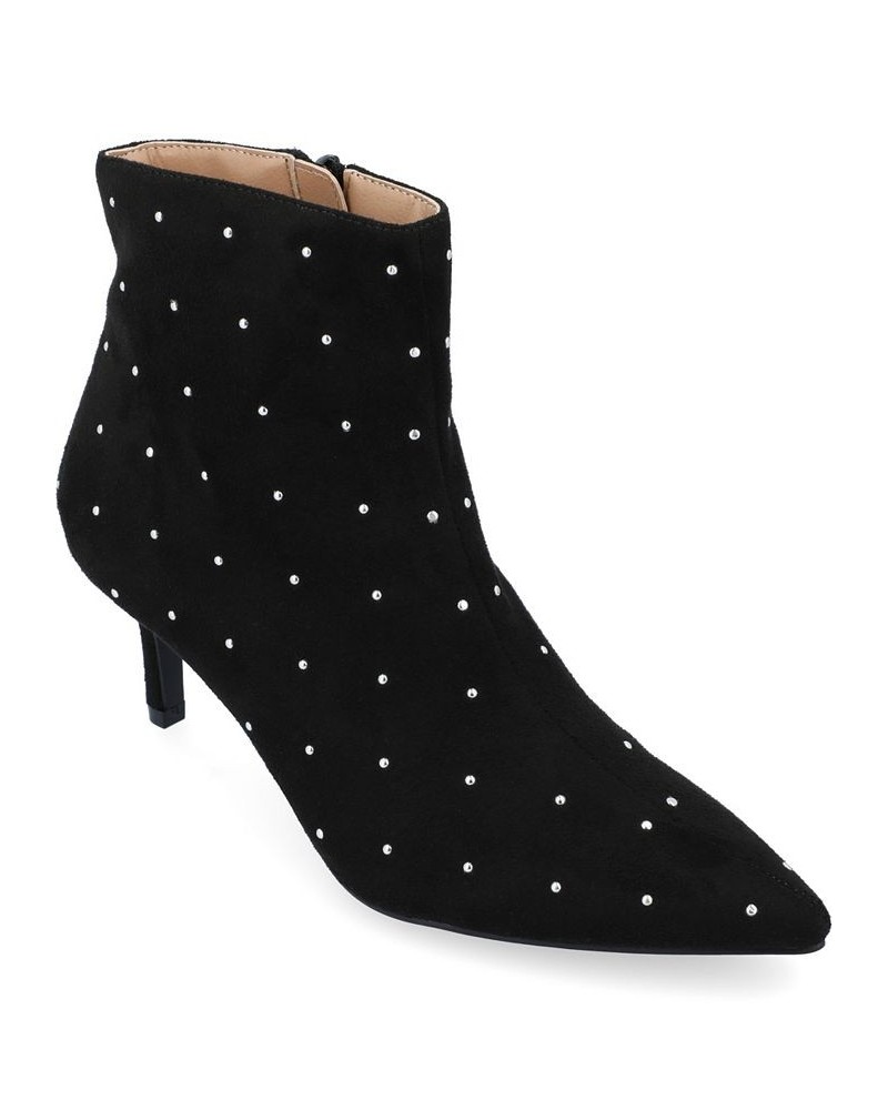 Women's Rossia Studded Bootie Black $62.40 Shoes