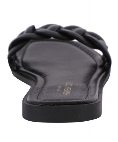 Women's Faye Flat Sandals Black $49.50 Shoes