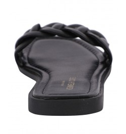 Women's Faye Flat Sandals Black $49.50 Shoes