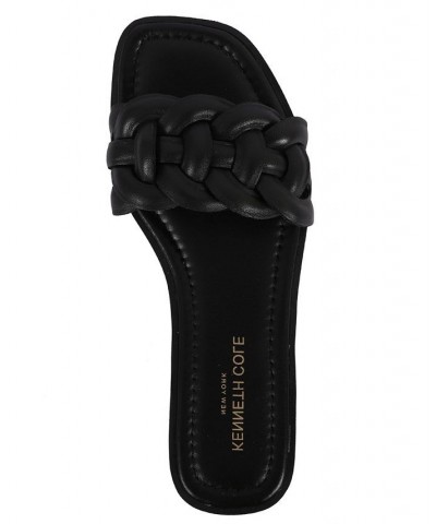 Women's Faye Flat Sandals Black $49.50 Shoes