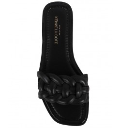 Women's Faye Flat Sandals Black $49.50 Shoes