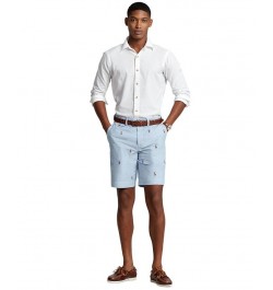 Men's 9-1/4-Inch Classic-Fit Chino Shorts Blue $51.25 Shorts