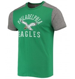 Men's Kelly Green, Heathered Gray Philadelphia Eagles Gridiron Classics Field Goal Slub T-shirt $24.20 T-Shirts