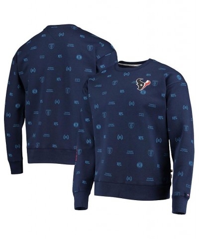 Men's Navy Houston Texans Reid Graphic Pullover Sweatshirt $32.90 Sweatshirt