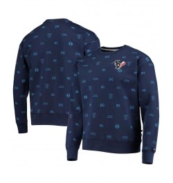 Men's Navy Houston Texans Reid Graphic Pullover Sweatshirt $32.90 Sweatshirt