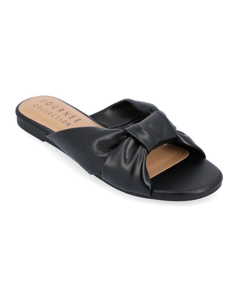 Women's Zetia Knotted Sandals Black $30.10 Shoes