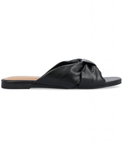 Women's Zetia Knotted Sandals Black $30.10 Shoes