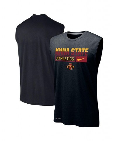 Men's Black Iowa State Cyclones Wordmark Drop Legend Performance Tank Top $26.99 T-Shirts