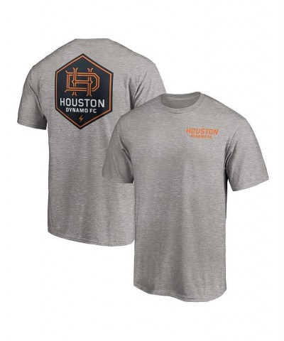 Men's Branded Heather Gray Houston Dynamo T-shirt $22.25 T-Shirts