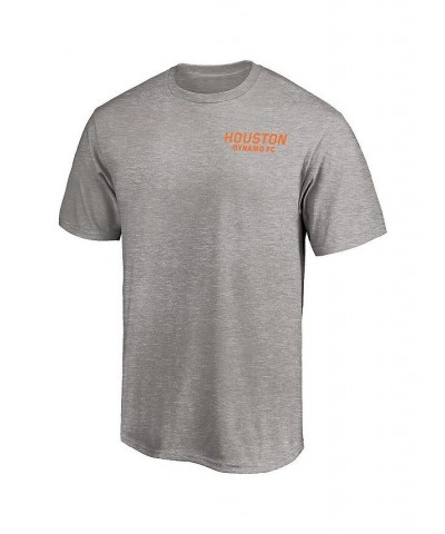 Men's Branded Heather Gray Houston Dynamo T-shirt $22.25 T-Shirts